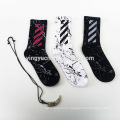 Stockings men's fashion street hip-hop off in the tube socks tide socks pure cotton high tube sports basketball  socks